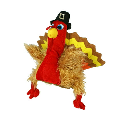 Plush Turkey Hat Adult Pilgrim Animal Bird Thanksgiving Fall Autumn