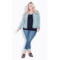 thumbnail image 2 of Avenue Womens Plus Deenie Denim Short Denim Jacket, 2 of 5
