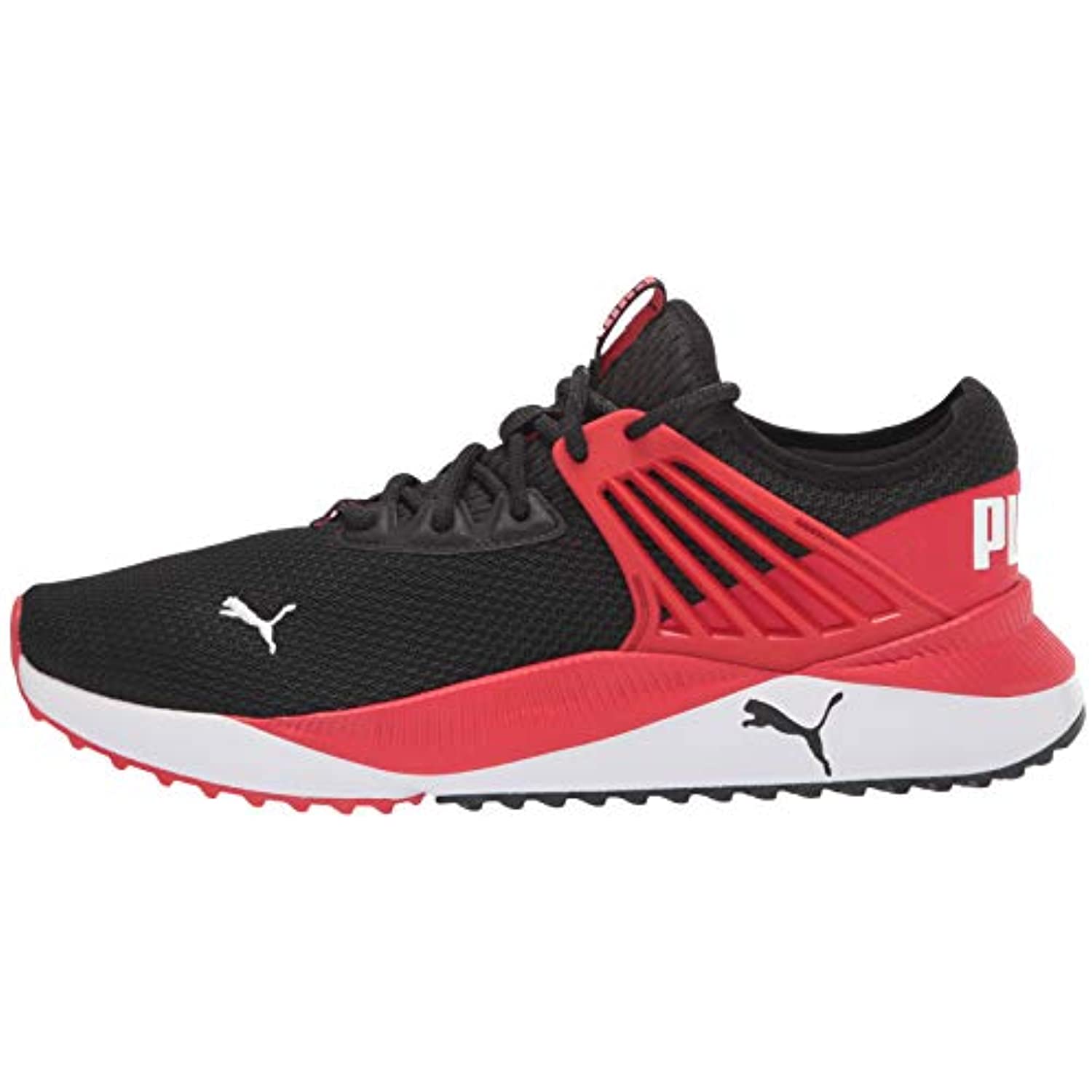 PUMA Men's Pacer Future Sneaker, Black-High Risk Red White, 12 - image 2 of 8