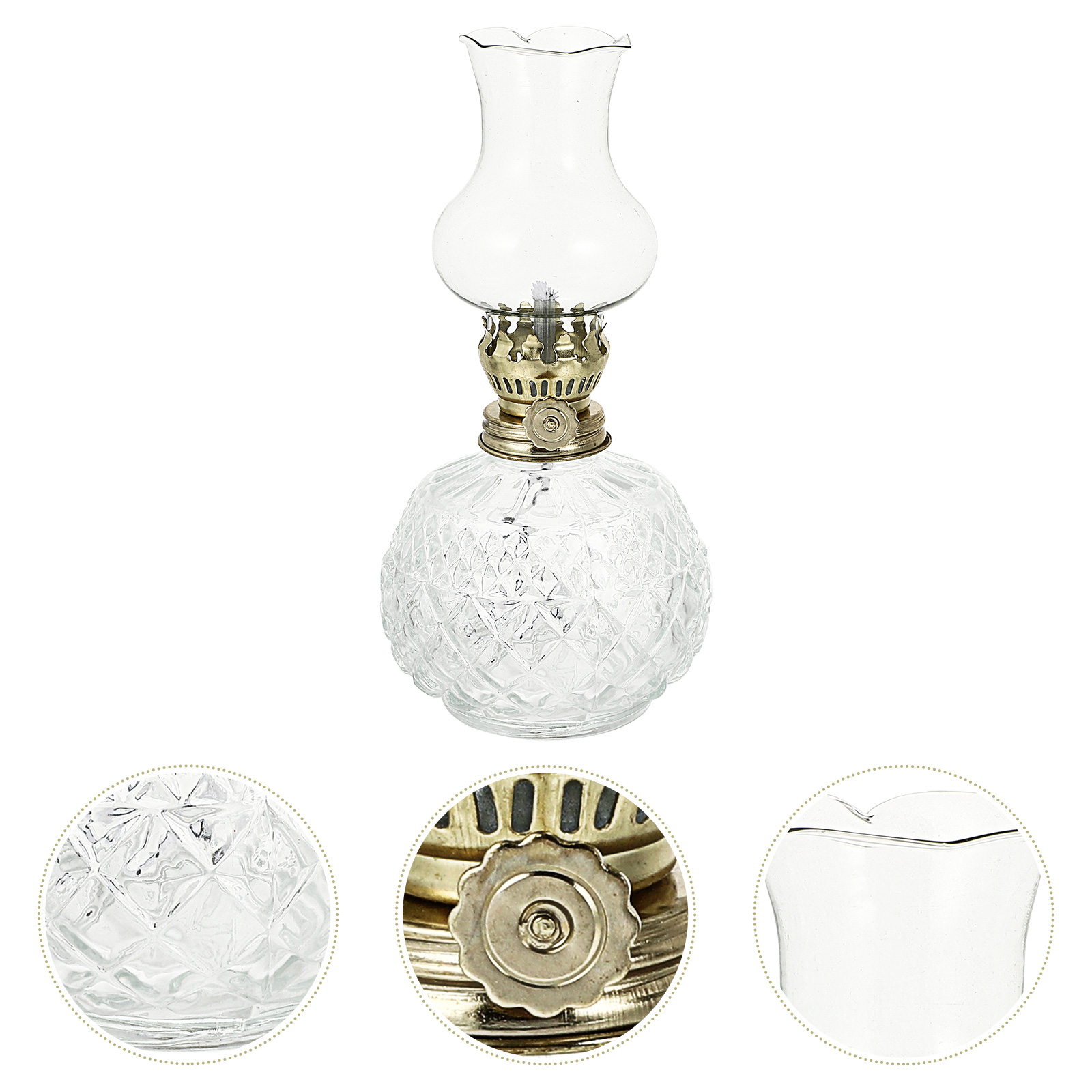 Buy NUOLUX Lamp Oil Kerosene Glass Lantern Vintage Classic Rustic Lamps