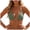 Green, variant on Women's Triangle Bikini Top Padded Halter String Tie Bikini Bathing Suit Swim Top Only (Blue, M)