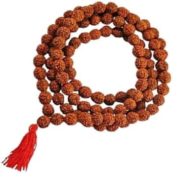 Panchmukhi Rudraksha Karma Prayer Beads/Subha Mala/Necklace Approx. 9 mm, 108 1 Beads