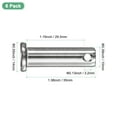 thumbnail image 3 of Uxcell 6-Pack Single Hole Clevis Pins, M10 x 35mm 304 Stainless Steel Flat Head Clevis Pins, 3 of 6