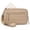 C, variant on Quilted Coin Purse with 3 Zippers, Women's Wristlet Wallet and Phone Case for Travel, Portable Credit Card Holder with PVC Window,D