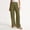 Army Green, variant on Baqcunre Linen Pants Womens Cotton Casual Loose Trousers Comfy Work Pants With Pockets Elastic High Waist Paper Bag Pants Sweatpants Womens Pants Army Green L