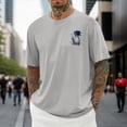 thumbnail image 1 of T-shirt Décontracté à Imprimé Graphique, Manches Courtes, Col Rond, pour Usage Quotidien, T-Shirt pour Homme à Coupe Confortable et, 1 of 3