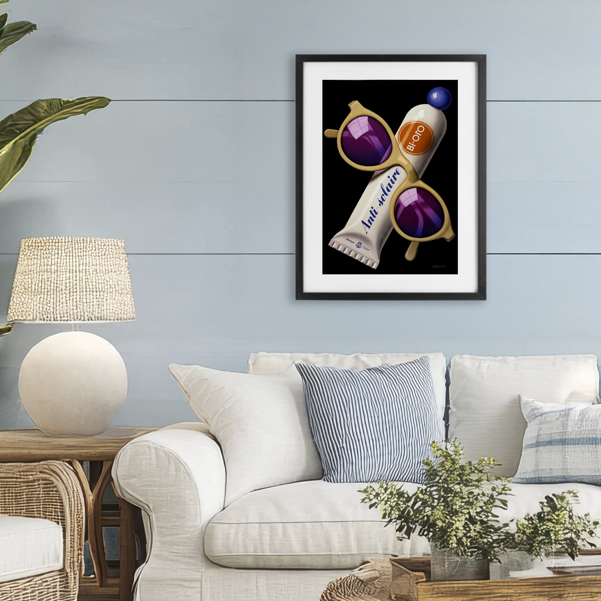 Stupell Industries Sunblock & Sunglasses Black Framed Print Under Glass, design by Print Collection