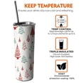 thumbnail image 6 of 20oz Multicolor Christmas Tree Pattern Skinny Tumblers Stainless Steel Tumbler with Lid and Straw,Vacuum Insulated Double Wall Travel Tumbler Cups with Cleaning Brush for Coffee,Tea, 6 of 6