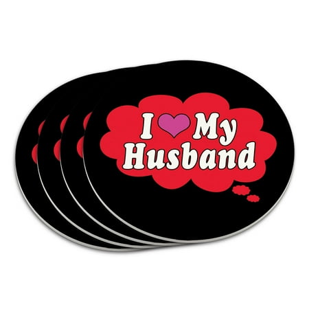 

I Love My Husband Red Coaster Set
