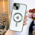 thumbnail image 6 of for Phone15 Plus Case Magnetic Clear Silicone Soft TPU Flexible Luxury Plating Ultra Thin Shockproof Bumper Case with MAGSAFE Charging for iPhone 15 Plus Clear Black, 6 of 15