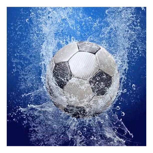 5D bricolaje taladro redondo completo diamante pintura fútbol hecho a mano hogar arte decoración FLhrweasw Nuevo