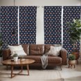thumbnail image 2 of Ambesonne Fox Window Curtains, Small Orange Forest Mammal, Each 28" W x 63" L, Navy Blue Orange, 2 of 5