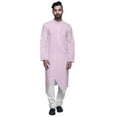thumbnail image 1 of Atasi Designer Kurta For Boys Solid Cotton Button Down Indian Kurta For Men, 1 of 4