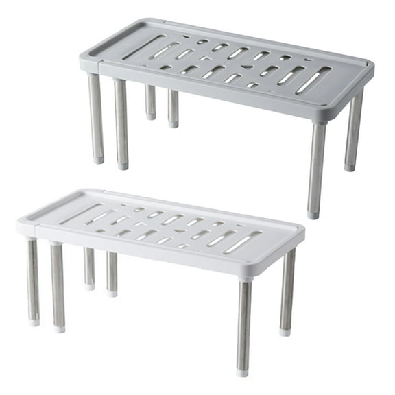 WORGEOUS  2 Pcs Shelf Clear Stackable Storage Drawers Shelving Shelves