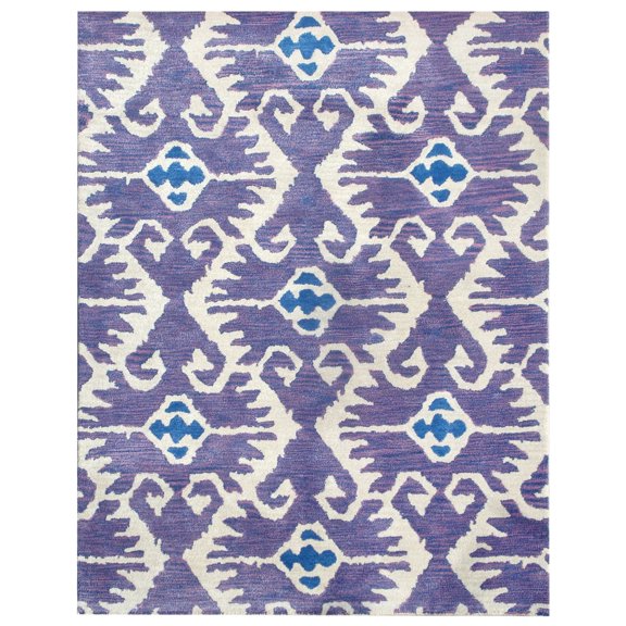 SAFAVIEH Wyndham Dzvonko Southwestern Wool Area Rug, Lavender/Ivory, 5' x 8'