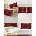 thumbnail image 6 of Hokiten King Size Pillow Cases Set of 2, Pillow Covers for Bed, Red Black Buffalo Check Satin Pillowcases with Zipper for Hair/Skin, Rustic Modern Art Green Plaid 20x36 Inches, 6 of 6