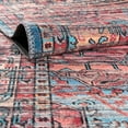 thumbnail image 3 of Rugs.com Maahru Collection Washable Rug – 3 Ft Square Blue Low-Pile Rug Perfect For Living Rooms, Kitchens, Entryways, 3 of 7