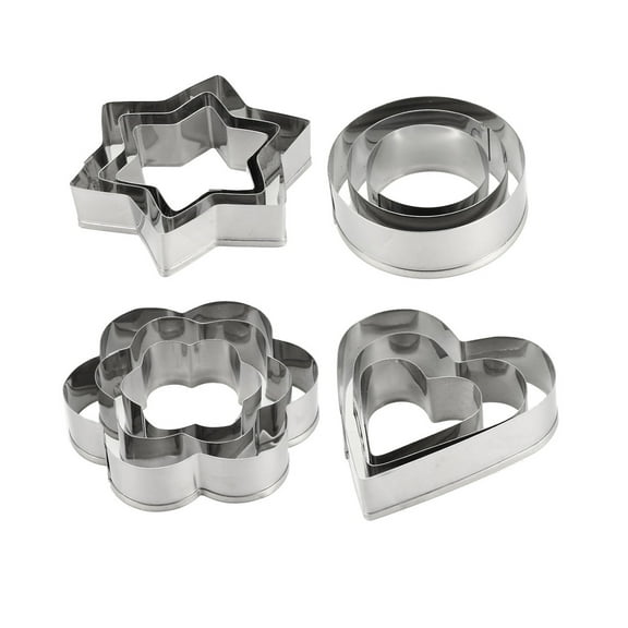 Uxcell Stainless Steel Biscuit Cutters for Kitchen Baking Set of 12