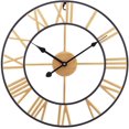 thumbnail image 1 of Suchdeco Reloj de pared ultra silencioso de 20 pulgadas, reloj de cuarzo, reloj redondo retro vintage, decoración del hogar para el hogar/dormitorio/sala de estar/oficina/escuela, diámetro 50 cm JFHHH pequeña, 1 of 5