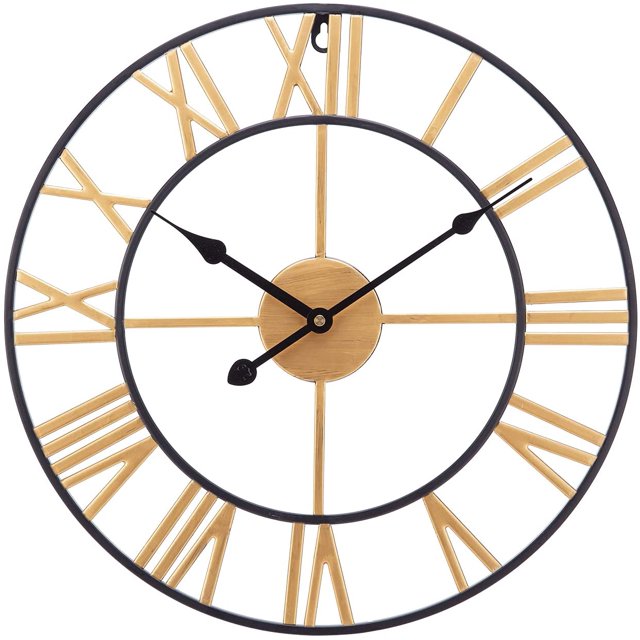 Suchdeco Reloj de pared ultra silencioso de 20 pulgadas, reloj de cuarzo, reloj redondo retro vintage, decoración del hogar para el hogar/dormitorio/sala de estar/oficina/escuela, diámetro 50 cm JFHHH pequeña