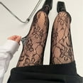 thumbnail image 4 of Women Mesh Lace Sheer Tights Stockings Hollowed Out Patterned Solid Pantyhose Leggings, 4 of 20