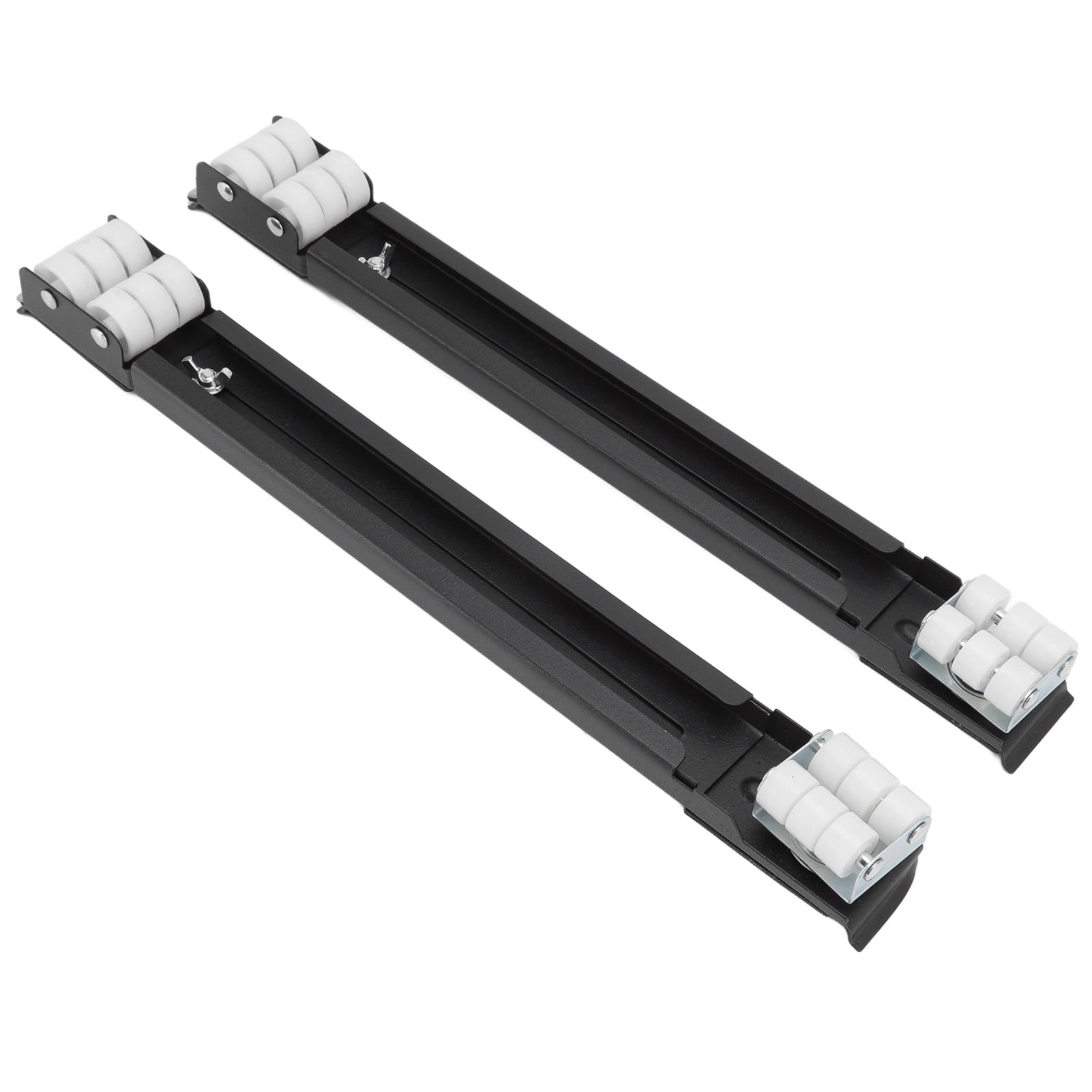 Rupoun Heavy Duty Extensible Appliance Roller Load Bearing 661 Lbs / 300 kg Universal Wheels Base Slider for Washer Furniture Black