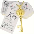 thumbnail image 1 of PENGX 52 pcs Unique Crown-Shaped Bottle Opener Set with Tag and Keychain - Vintage Skeleton Key Design  Multifunctional  Durable Metal Construction - Perfect for Wedding Party Favors  Hol, 1 of 7