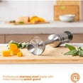 thumbnail image 2 of MasterChef Batidora de inmersión de mano, emulsionante de barra de mezcla de acero inoxidable, batidora de puré para hacer alimentos para bebés, sopas, salsas, etc., potente motor de 400 W con control, 2 of 5