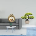 thumbnail image 2 of Marco de fotos redondo,Pequeño cuadro dorado vintage para la pared,Marco de fotos redondo decorativo de resina con ornamentos,Árbol bonsái artificial,Bonsái artificial para decoración de, 2 of 8