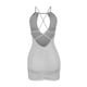 thumbnail image 5 of Mini vestido de falda a la cadera cómodo de Color sólido sin mangas con tirantes de verano para mujer Pompotops  qwe12946, 5 of 5