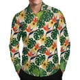 thumbnail image 2 of Yusimy Men's Long Sleeve Hawaiian Shirt Collared Shirt Button-Down Shirt Vacation Shirt Print Long Sleeve Tropical Vacation Style, 2 of 8