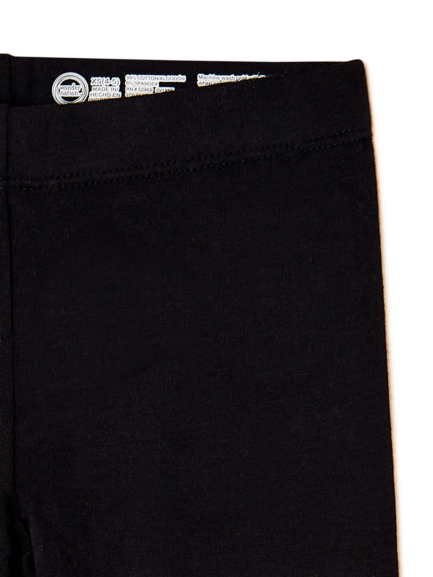 Wonder Nation Girls Kid Tough Leggings, 3-Pack, Sizes 4-18 & Plus