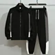 thumbnail image 2 of Chándal informal para hombre, conjunto de chaqueta con capucha, pantalones, sudadera de pana, ropa deportiva, abrigos, trajes de pantalón, novedad de primavera 2024, 2 of 5