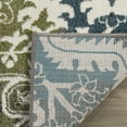 thumbnail image 3 of SAFAVIEH Watercolor Daven Abstract Runner Rug, Ivory/Peacock Blue, 2'3" x 14', 3 of 7