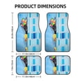thumbnail image 2 of Cauagu Prague Ratter Dog in Bathtub Pattern Car Floor Mat Set of 4,Car Carpet Mats Car Mats with Anti-Slip Backing & Driver Heel Pad Universal Fit for Cars/Trucks/SUV/Vans, 2 of 6