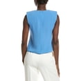 thumbnail image 2 of Akris womens  Silk Pintuck Blouse, 4, Blue, 2 of 3