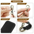 thumbnail image 3 of SUGUANGHUI Genuine Leather Car Keychain, Universal Key Fob Keychain, Leather Key Chain Holder for Men and Women, 2 Keyrings and Carabiner Clip, JC306-Brown, 3 of 7