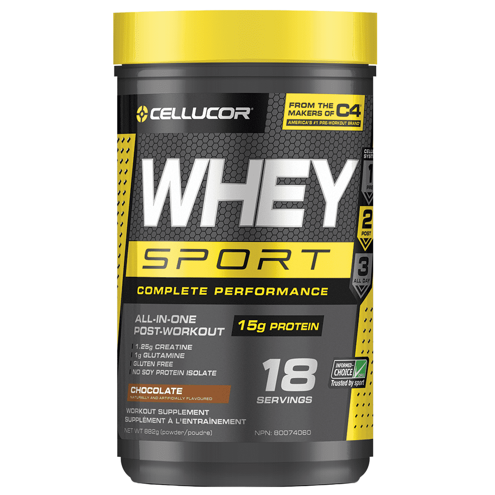 Cellucor Whey Sport Whey Protein Powder, Chocolate, 15g Protein, 1.8lb, 28.8 oz
