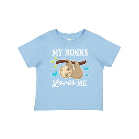 

Inktastic My Nonna Loves Me with Sloth and Hearts Boys or Girls Baby T-Shirt