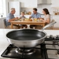 thumbnail image 3 of SIfdSeng Tri Ply Stainless Steel Frying Pan with Side Honeycomb Texture for Even Heat Distribution and Cooking, 3 of 6