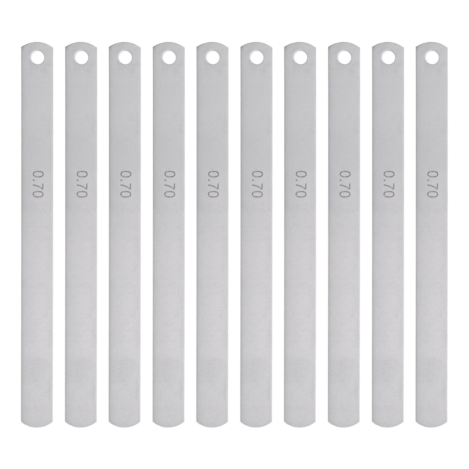 Sourcing Map 5pcs Mn Steel Feeler Gauge 0.15mm Thickness 150mm Length Metric Filler Gage Gap Measuring Tool Single Blade
