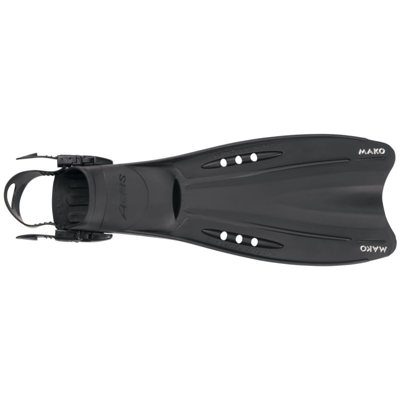 Aeris Mako Adjustable Strap Fins Black Regular