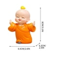 thumbnail image 3 of JoyMoreHome Buddha Statues Little Monk Figurines for DIY Zen Garden Car Dashboard Office Tabletop Shelf Home Decoration, 3 of 6