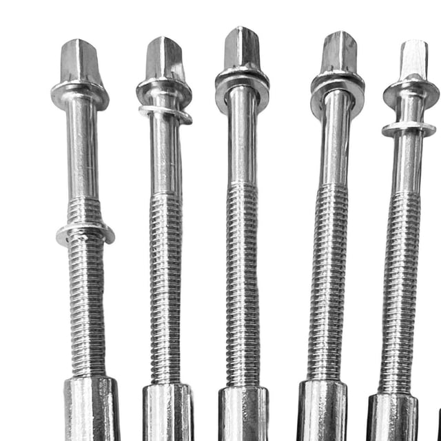 6 Pieces Drum Tension Rods Hardware Drum Tight Screw Rod Parts Accessory Iron Tension for Snare Screws Drum Kit Short Drum Spare Parts Replaces 6x60MM
