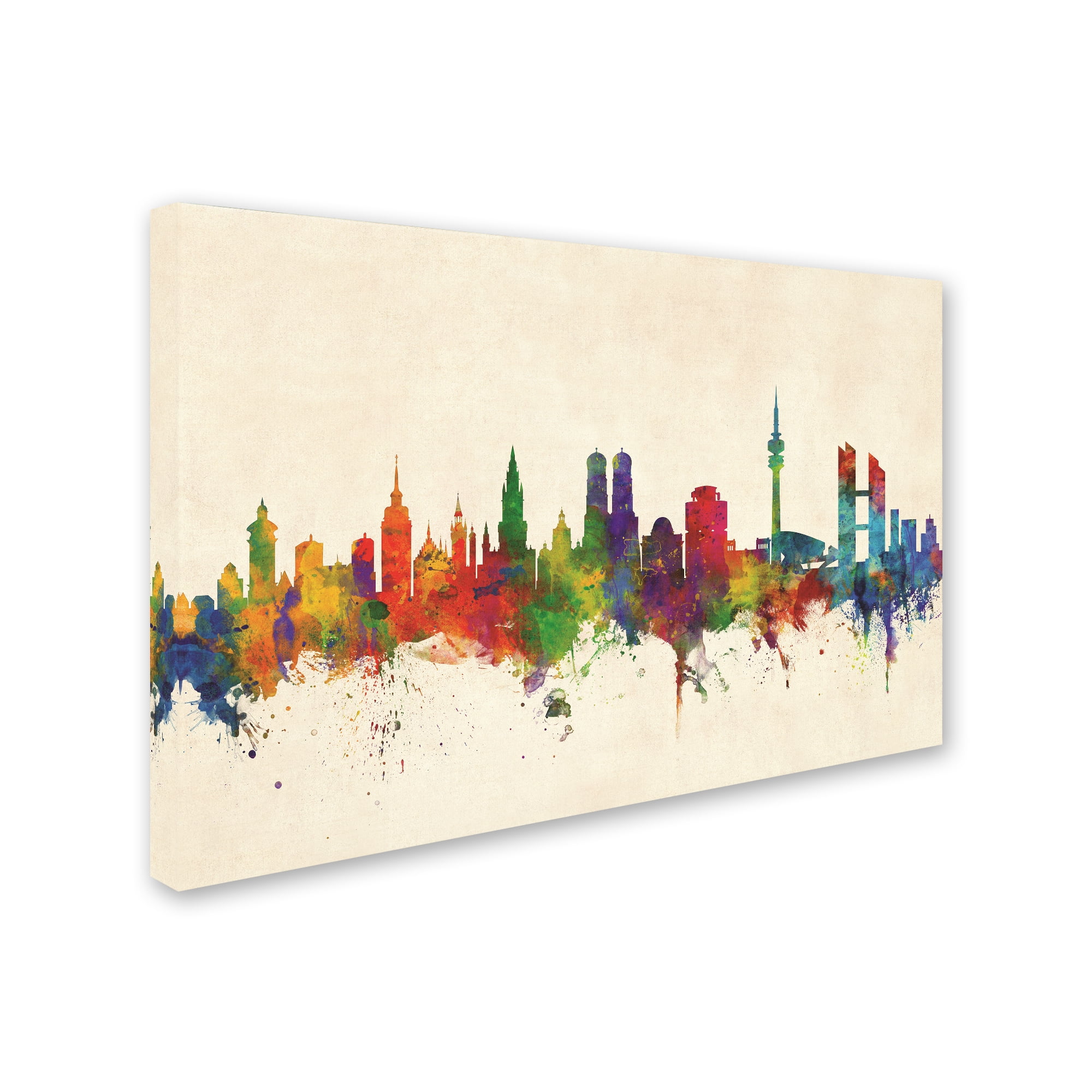 Trademark Fine Art 'Munich Germany Skyline' Canvas Art by Michael Tompsett