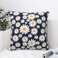 thumbnail image 4 of Yiaed Daisy Floral Print Pillow Covers Super Soft Decorative Square Throw Pillow Covers Case Cushion Covers for Sofa Couch Bedroom Car Decor（No pillow core）-12"x12", 4 of 7