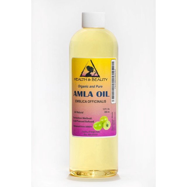 Amla / Huile de Graines de Groseille Raffinée Biologique Pressée à Froid Naturelle 100 % pure 12 oz