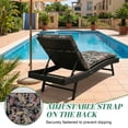 thumbnail image 6 of Outdoor Chaise Lounge Chair Cushion 75.98" x 22.83" Waterproof, High-Density Foam, Adjustable Straps, Patio Pool Deck Furniture Cushion (Ethnic Style), 6 of 18
