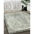 thumbnail image 3 of Ahgly Company Machine Washable Indoor Round Contemporary Grey Gray Area Rugs, 4' Round, 3 of 7