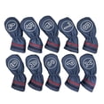 thumbnail image 1 of 10 fundas para cabezas de palos de golf, fundas de cuña, protección decorativa, suministros portátiles, protectores para entusiastas y principiantes. Azul, 1 of 8